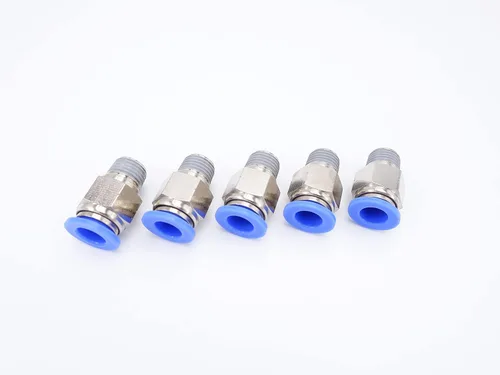 Miniatura 7 de Accesorio de conexión de empuje 5/32" Tubo OD x 10-32 UNF rosca macho, Conectores neumáticos de aire y agua de empuje rápido rectos para macho