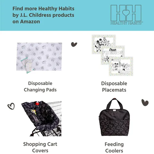 Miniatura 5 de J.L. Childress Disney Baby - Fundas desechables para sillas altas de restaurante, accesorio de viaje para bebés para niños y niños pequeños