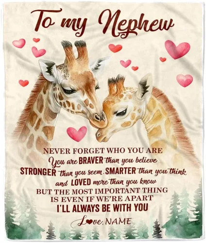 Miniatura 23 de Manta personalizada con texto en inglés «To My Nephew from Aunt Auntie Uncle You Will Never Lose Lion Nephew, cumpleaños, graduación, Navidad, manta