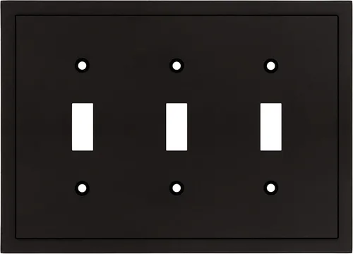 Miniatura 61 de Henne Bery Placa decorativa de pared con borde moderno, tapa de tomacorriente para cubrir enchufe, aleación de zinc maciza duradera