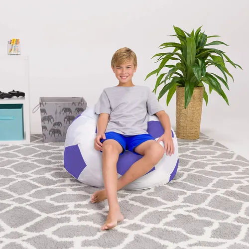 Miniatura 5 de Posh Beanbags - Puf grande y cómodo: sillones tipo puf grandes con funda extraíble para niños, adolescentes y adultos, muebles de tela de poliéster