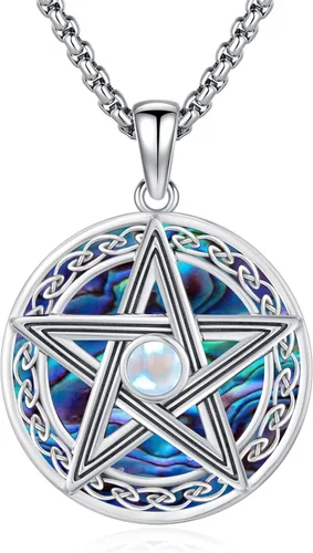 Miniatura 24 de Joyería Mágica para Mujeres y Hombres Nudo de Bruja Plata 925 Original Collar de Nudo de Bruja Tetragrammaton Hecate Collar Lilith Collar Pentagrama