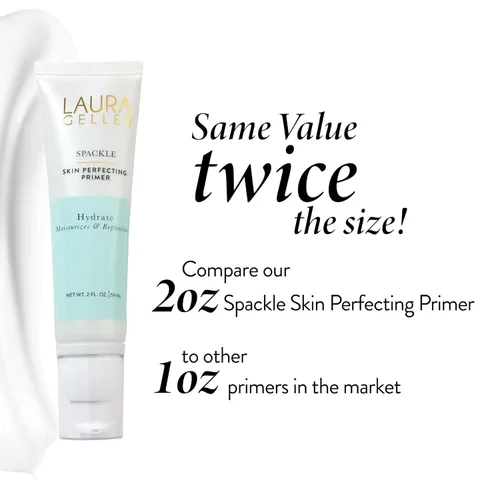 Miniatura 8 de Laura Geller New York Spackle Primer - Hidratar - Super-Tamaño 59.1 ml - Primer de maquillaje de ácido hialurónico para piel madura