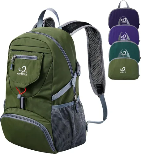 Miniatura 17 de WATERFLY Mochila pequeña ligera y plegable: mochila de 20 l ultra ligera, plegable, de senderismo, de viaje, de camping, de día, para hombre y mujer