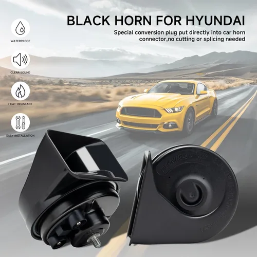 Miniatura 2 de FARBIN Bocina de Auto Compatible con Hyundai/Kia. Bocina de Auto Impermeable de 12V Fuerte de Tono Alto/Bajo Bocinas de Caracol Eléctricas