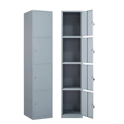 Miniatura 14 de Yizosh Armario de metal con 1 puerta, armarios altos de acero para empleados, armarios de almacenamiento de casilleros de 71 pulgadas para escuela