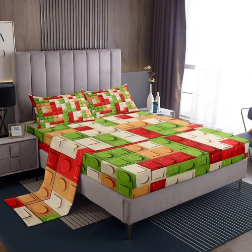Miniatura 17 de Feelyou Juego de sábanas para niños con diseño de aguacate, ropa de cama bonita con frutas para niños y niñas, 1 sábana encimera y 1 sábana bajera
