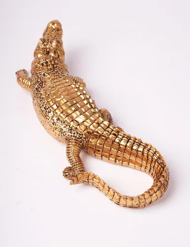 Miniatura 9 de HAUCOZE Estatua de animal de cocodrilo, estatua moderna para decoración del hogar, centro de mesa, regalo para sala de estar, comedor, dormitorio