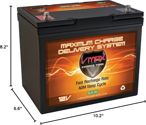 Miniatura 2 de Batería VMAXTANKS VMAXSLR85 AGM de ciclo profundo de 12 V 85 AH. Para uso con paneles solares fotovoltaicos, turbina eólica, generador de respaldo