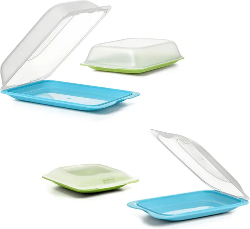 Miniatura 13 de TATAY Recipientes de carne fría para nevera Juego de 3 mini Almacenamiento de refrigerador Tapa extraíble Apta para microondas, congelador