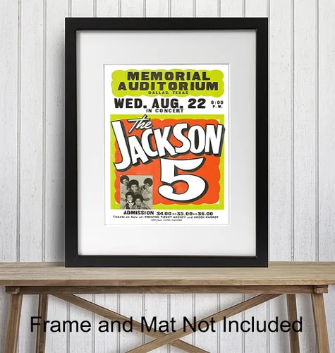 Miniatura 2 de Póster de Michael Jackson - Música Motown Negra - Póster vintage del concierto de Jackson 5 - Arte de pared afroamericano - Historia negra famosa