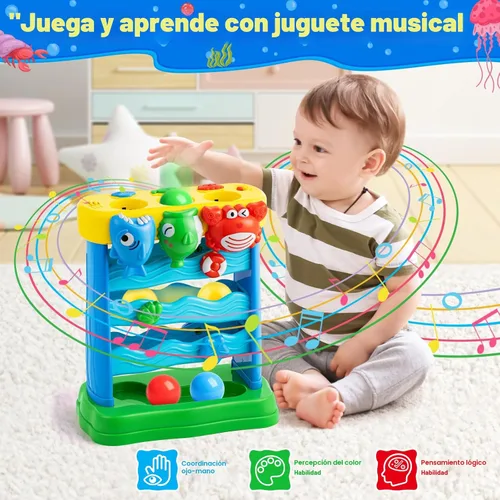 Miniatura 4 de V-Opitos Juguetes Musicales para Niños y Niñas de 1, 2 Años, Juguetes Interactivos de Alimentación para Bebés de 12-18 Meses, Juguetes de Educación
