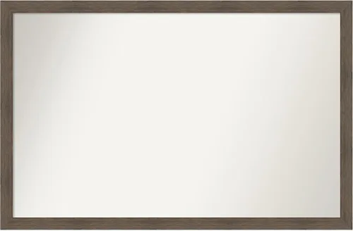 Miniatura 153 de Amanti Art Espejo de pared personalizado no biselado (24 x 27 pulgadas), marco estrecho de nogal chipre - varios tamaños personalizados - Espejo