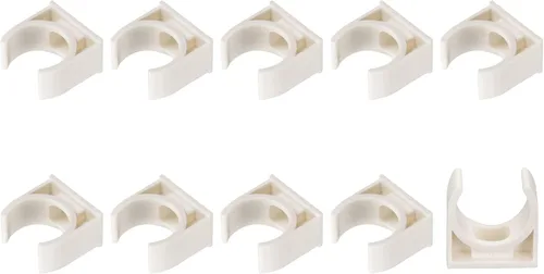 Miniatura 7 de METALLIXITY Clips de tubería de agua de PVC (1.969 in/1.97 pulgadas), 20 unidades, abrazaderas de plástico en forma de U, para manguera de tubería