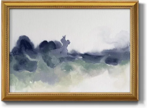 Miniatura 37 de Arte de pared de mapa de Estados Unidos azul sobre líneas blancas y rojas, pintura de fondo, arte abstracto moderno, decoración del hogar, lienzo