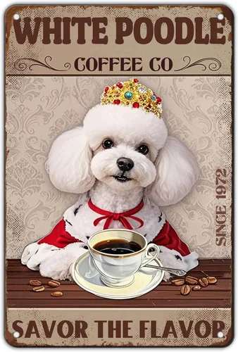 Miniatura 17 de KIYOYO Basset Hound Dog - Cartel de metal vintage de hound con texto en inglés "Before Coffee After Coffee" (Antes del café después del café)