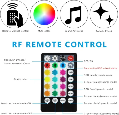 Miniatura 8 de Kit de Luces de Techo de Estrellas de Fibra Óptica de Tamaño Pequeño de 16W, Estrellas Titilantes RGBW con Estrella de Meteorito, Control de APP