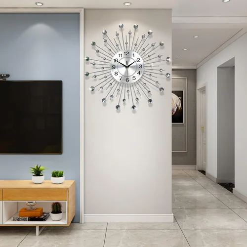 Miniatura 6 de Relojes de pared para decoración de sala de estar, reloj de pared moderno y silencioso a pilas, sin tictac, para dormitorio, cocina, oficina