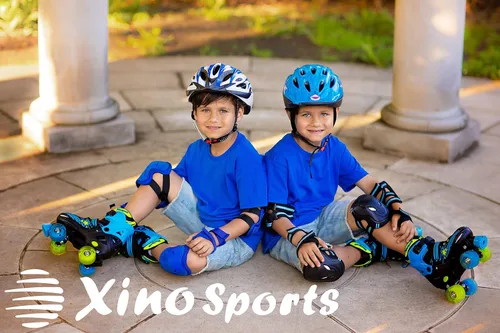 Miniatura 7 de XinoSports - Patines ajustables para niños y niñas con ruedas iluminadas (de 5 a 20 años) - Patines con ruedas iluminadoras Negro