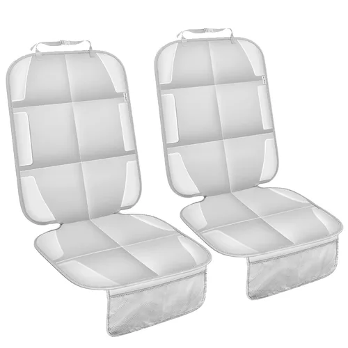 Miniatura 11 de Protector de asiento de automóvil para silla infantil, resistente al agua 600D, protege el asiento de las huellas del bebé, con respaldo Negro 2