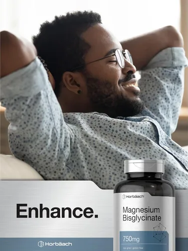 Miniatura 7 de Horbäach Bisglicinato de magnesio 120 cápsulas 750 mg Suplemento sin OMG y sin gluten