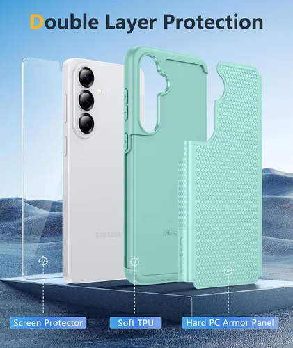 Miniatura 895 de FNTCASE Funda para iPhone 17 Pro: Fundas delgadas translúcidas de color azul claro compatibles con MagSafe, protección completa de la cámara
