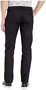 Miniatura 3 de The Unbranded Brand Men's Ub244 Tapered Fit 11oz Solid Black Stretch Selvedge Denim