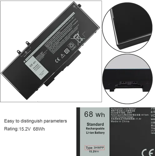 Miniatura 5 de XCMRD - Batería de iones de litio de 40 Wh de 14.8 V MR90Y compatible con Dell Inspiron 14R 14 17R 15 15R 3000 5000 3421 3521 3543 3721 5521 5537