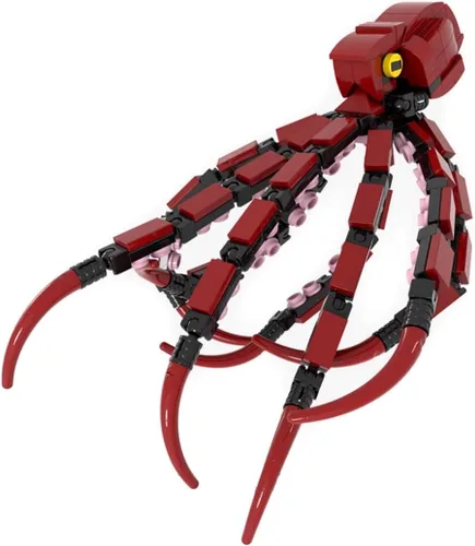 Miniatura 3 de Aetheria MOC - Juego de construcción de pulpo, criatura marina profunda, pulpo, bloques de construcción, ladrillos decorativos creativos