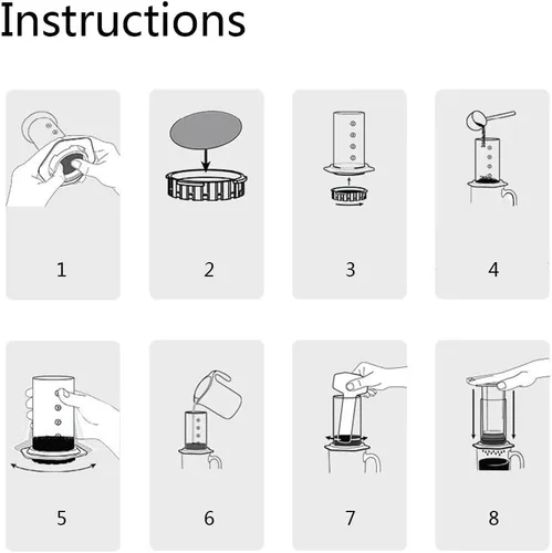 Miniatura 7 de Máquinas de café portátiles de prensa manual Máquina de café portátil al aire libre Taza de café Cafetera profesional Cafetera portátil Cafetera