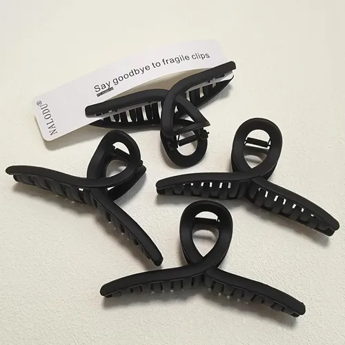 Miniatura 14 de Pinzas para el cabello de 4.3 pulgadas, grandes, antideslizantes, grandes mate, clip de mariposa para cabello fino y grueso, paquete de 4 4