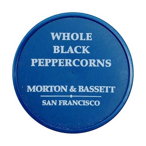 Miniatura 4 de Morton & Bassett Granos enteros de pimienta negra, 1.9 oz – Sin OMG, sin sal, sabor intenso para molinillos, asados y condimentos