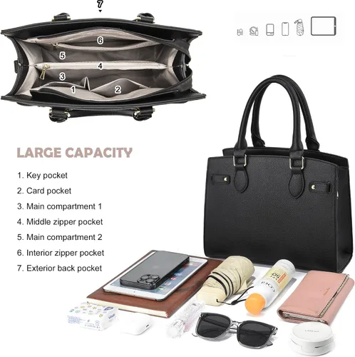 Miniatura 5 de Carteras y bolsos para mujer, bolso de mano de moda con asa superior
