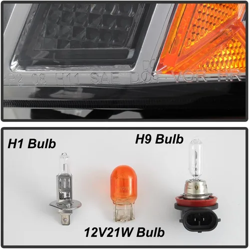 Miniatura 7 de ACANII - Faros de repuesto halógeno para Cadillac CTS 2008-2013, lado del conductor y del pasajero