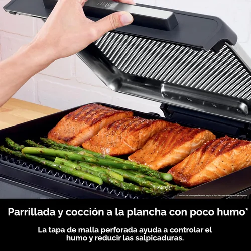 Miniatura 4 de Ninja Plancha y parrilla de interior, 14 pulgadas, parrilla eléctrica, para bistec, hamburguesas, salmón, verduras y más, plancha para panqueques