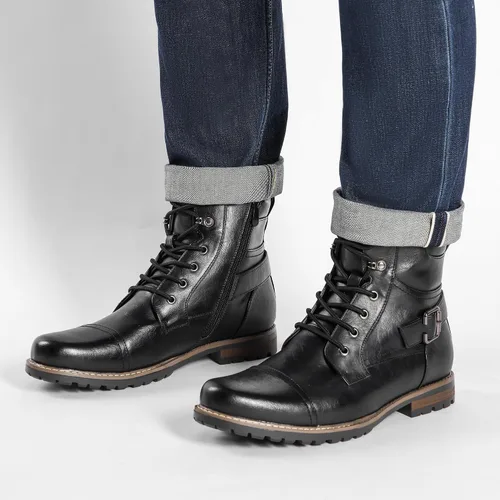Miniatura 7 de Bruno Marc - Botas de combate para motocicleta con cremallera para hombre