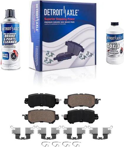 Miniatura 6 de Detroit Axle - Kit de freno trasero para Mazda 13-15 CX-5 Rotores de freno pastillas de freno de cerámica 2013 2014 2015 Reemplazo: Rotores traseros