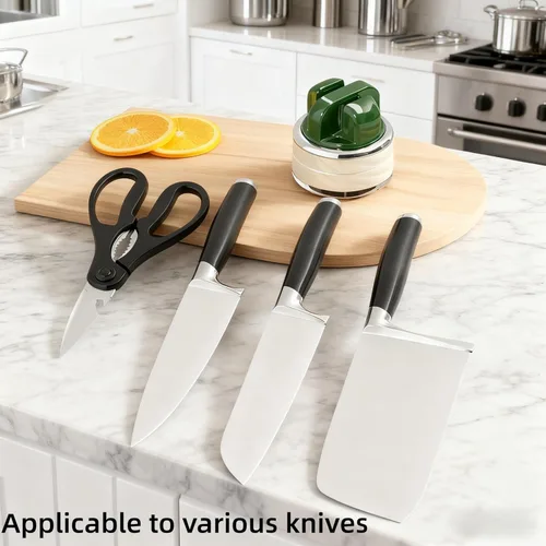 Miniatura 4 de Afilador de cuchillos de cocina con base de succión para manos libres, afiladores de cuchillos de bolsillo compactos, herramienta profesional todo