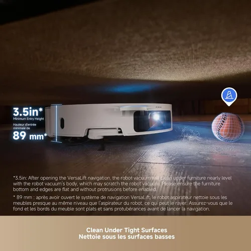 Miniatura 3 de DREAME X50 Ultra Robot Aspirador y Fregona Completa con Autovaciado y Limpieza Automática de la Fregona, 20,000Pa de Succión, Evite Obstáculos
