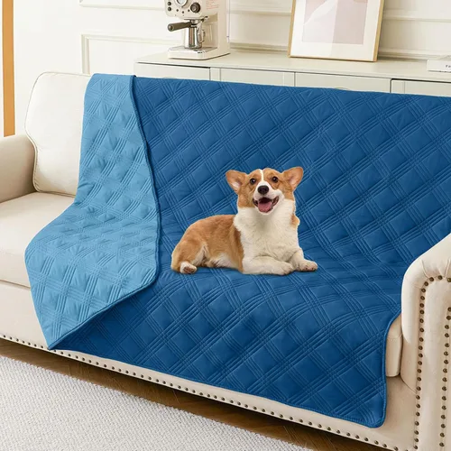 Miniatura 24 de hyha Manta impermeable para perros, manta reversible para cama de mascotas, funda suave para sofá/sillón lavable para perros, fundas impermeables