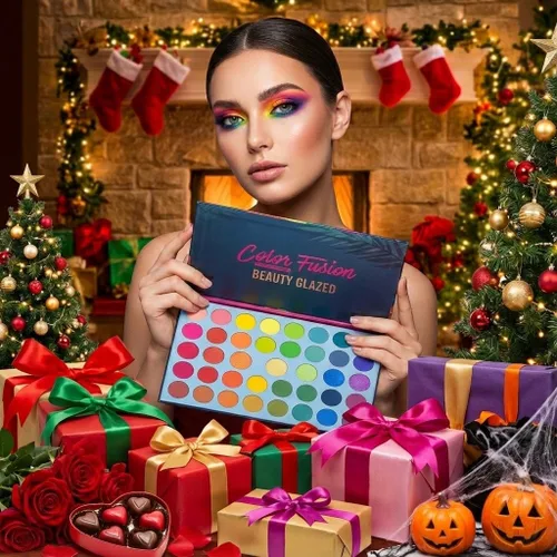 Miniatura 3 de BestLand Paleta de sombras de ojos arcoíris de 39 colores, maquillaje profesional, paletas de sombras de ojos metalizadas mate, polvo ultra