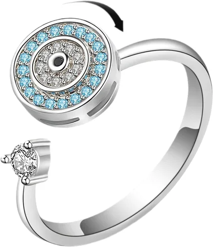 Miniatura 70 de Anillo de plata de ley 925, minimalista, ajustable, hecho a mano, para mujeres y niñas