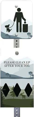Miniatura 11 de ZERO WASTE USA NUEVA 2026 DISPENSE-ART™ Estación de basura para perros de aluminio con impresión UV de 7 pies - Sin bote de basura - 25% más