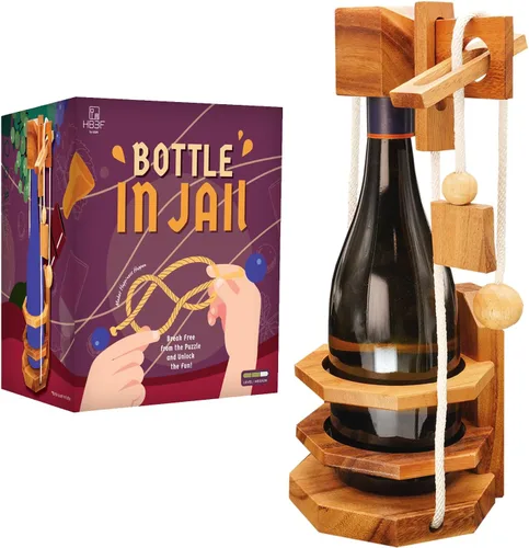 Miniatura 11 de BSIRI Piensa para el rompecabezas de botellas desafiante juego para el cerebro y soporte funcional Ideal para amantes de botellas y divertidos