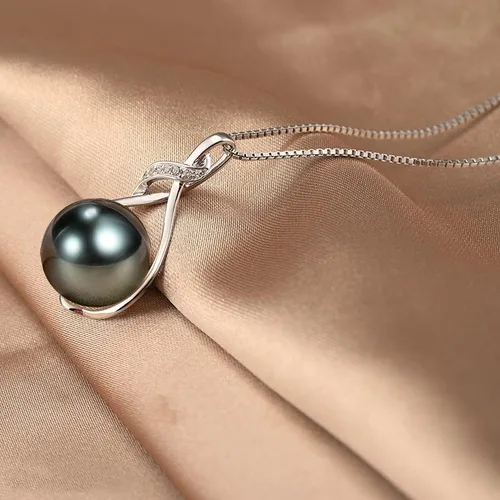 Miniatura 8 de Regalos para Mujeres Esposa-Collar-de-Perlas-Negras-de-Tahití-Regalo para Esposa Boda Cumpleaños Aniversario Joyería-Mamá Novia Ella Regalos del Día