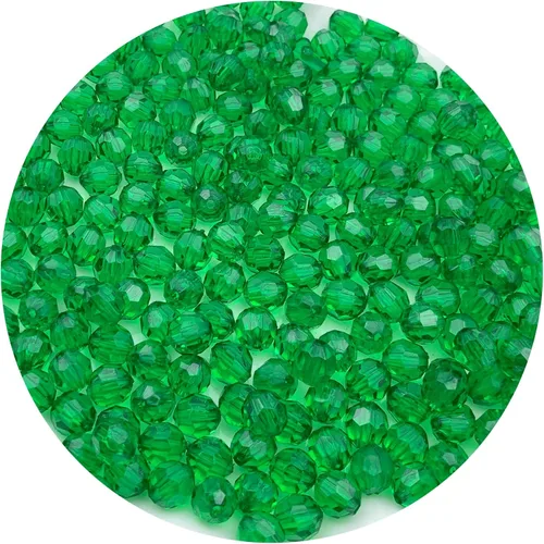 Miniatura 17 de 400 cuentas de cristal redondas acrílicas de 0.315 pulgadas (0.315 in), cuentas espaciadoras facetadas de color para hacer joyas, bricolaje, Rosa