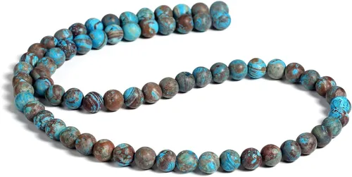 Miniatura 57 de Cuentas de ónix negro BEADNOVA con cuentas de cristal natural, piedras preciosas, redondas, sueltas, curativas de energía con cordón elástico de 01)