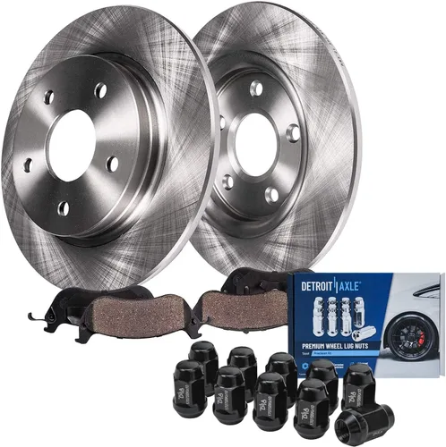 Miniatura 70 de Detroit Axle - Rotores de freno para Jeep Compass 2015-2022 Renegade 2016-2022 Fiat 500X 2016-2022, 2018, 2019, 2020, 2021. Reemplazo de rotores