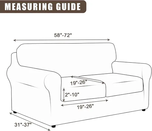 Miniatura 3 de SearchI - Funda de sofá elástica con estampado floral, 3 piezas, incluye 2 fundas de cojín independientes, protector lavable para muebles de sala