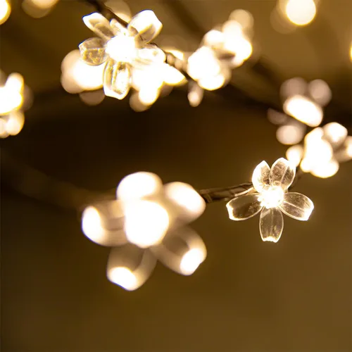 Miniatura 7 de TYBEEU Árbol de cerezo iluminado de 4 pies con 144 luces LED blancas cálidas para decoración de vacaciones, regulable, certificado UL, impermeable